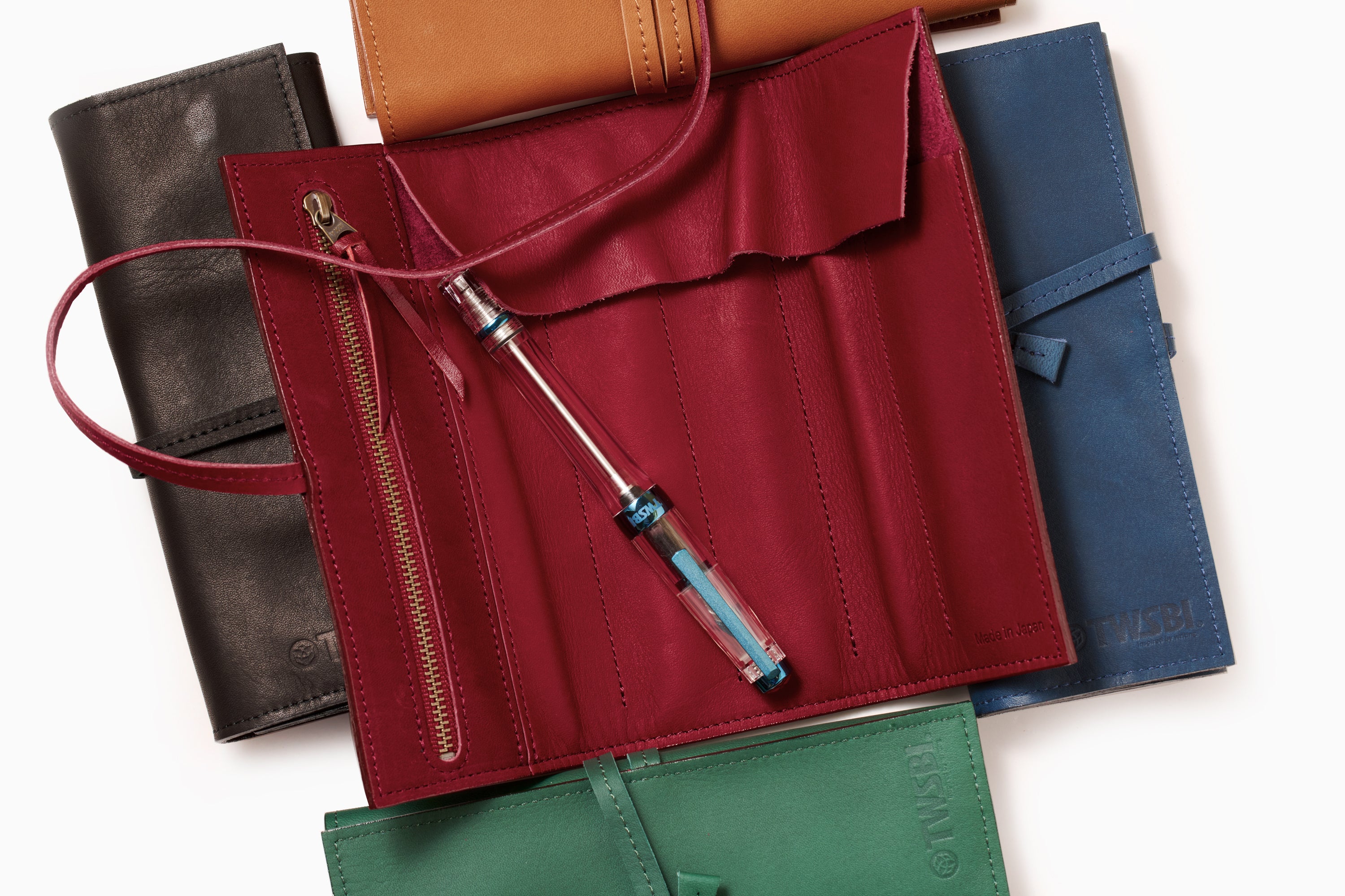 TWSBI Leather Roll Case Burgundy
