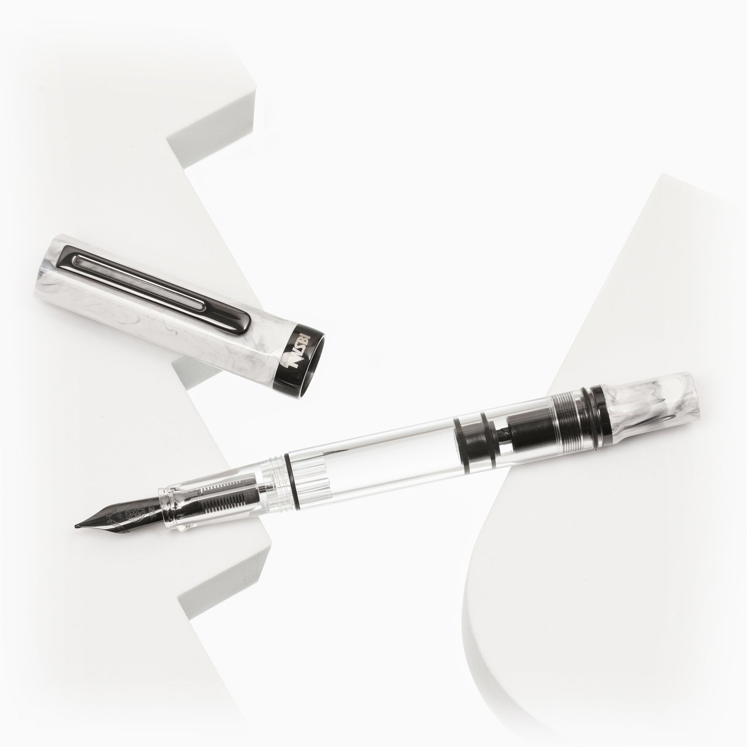 TWSBI ECO Carrara w/Onyx Fountain Pen