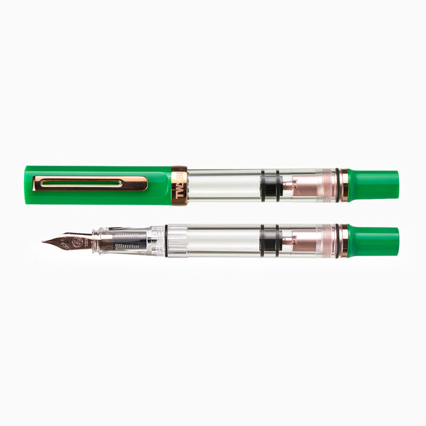 TWSBI ECO-T Royal Jade RoseGold Fountain Pen w/ Midnight Blue Ink Pack