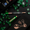 TWSBI ECO-T Royal Jade RoseGold Fountain Pen w/ Midnight Blue Ink Pack